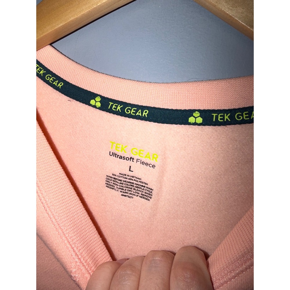 Tek Gear Womens Santa Baby Pink Fleece Sweatshirt‎ Christmas Holiday Graphic - Picture 4 of 4
